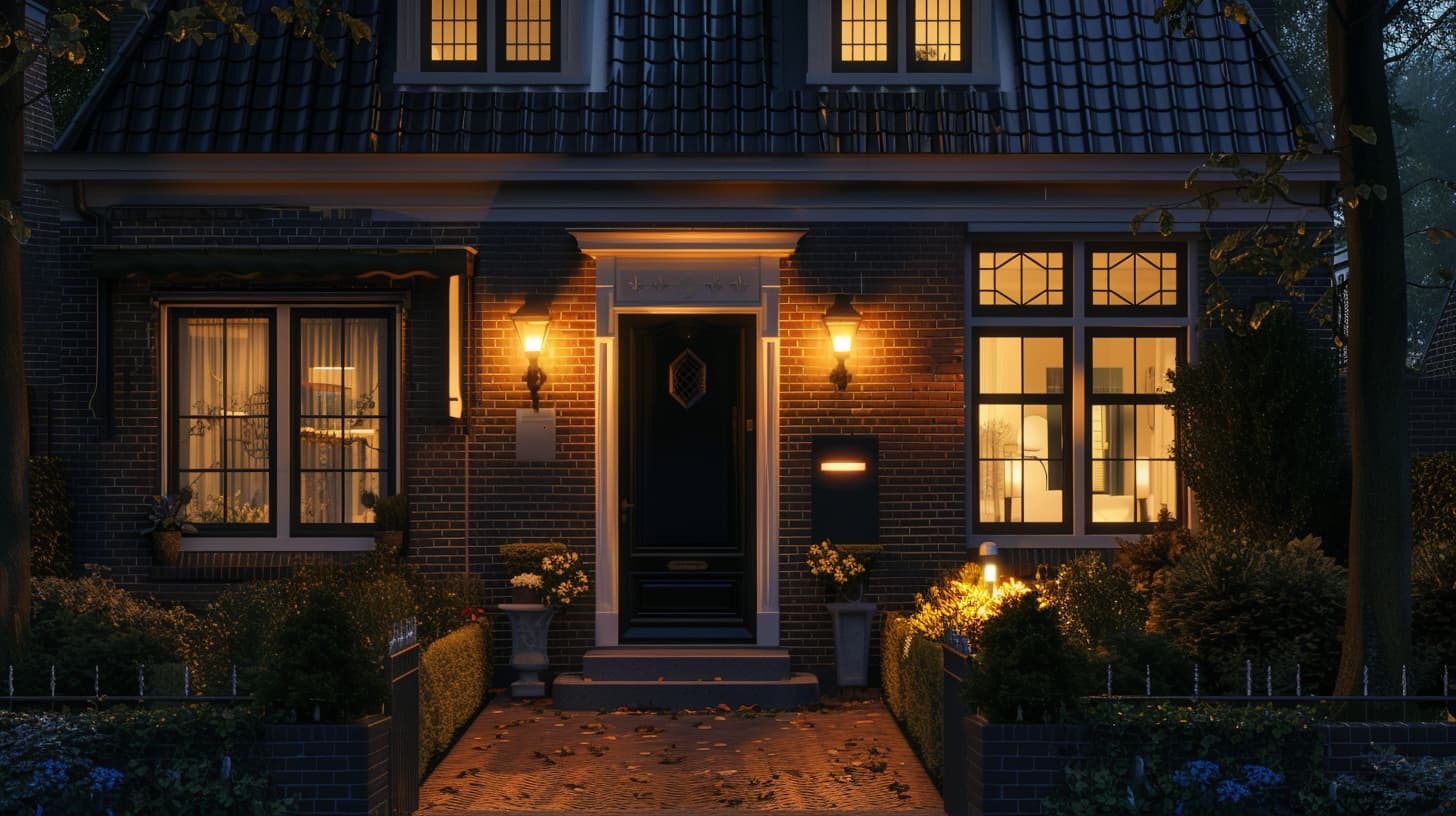 Een Nederlands huis tijdens een zomeravond Een Nederlands huis tijdens een zomeravond