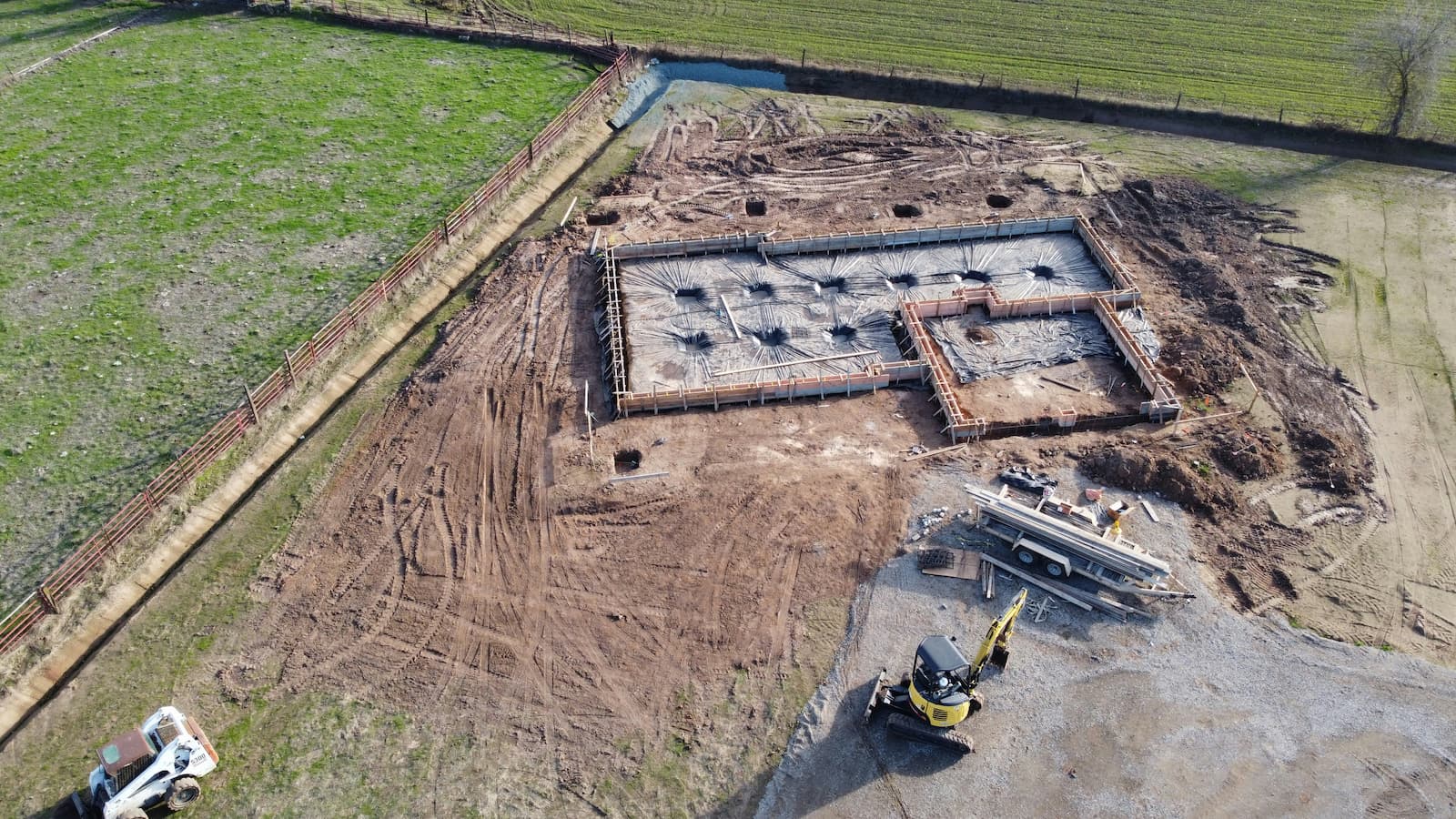 Een fundering van een gebouw 