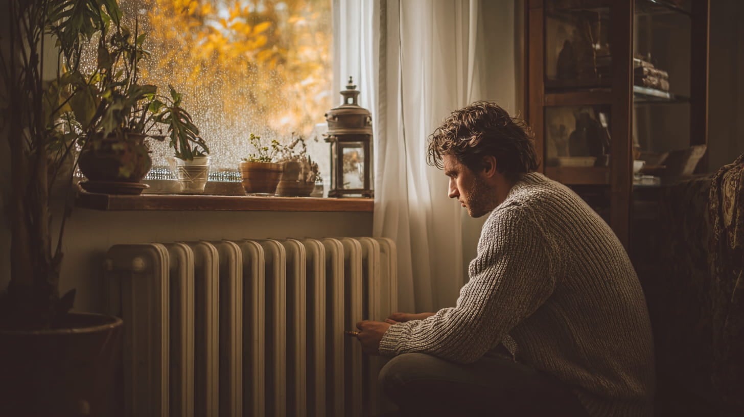 Huurder ontlucht radiator om woning warm te houden in de winter