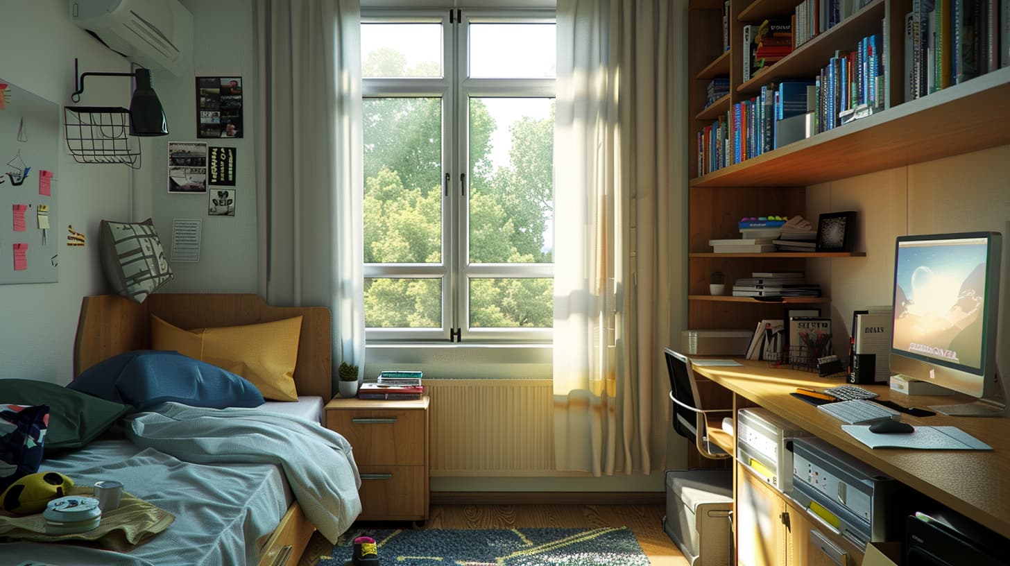Een opgeruimde studentenkamer Een opgeruimde studentenkamer