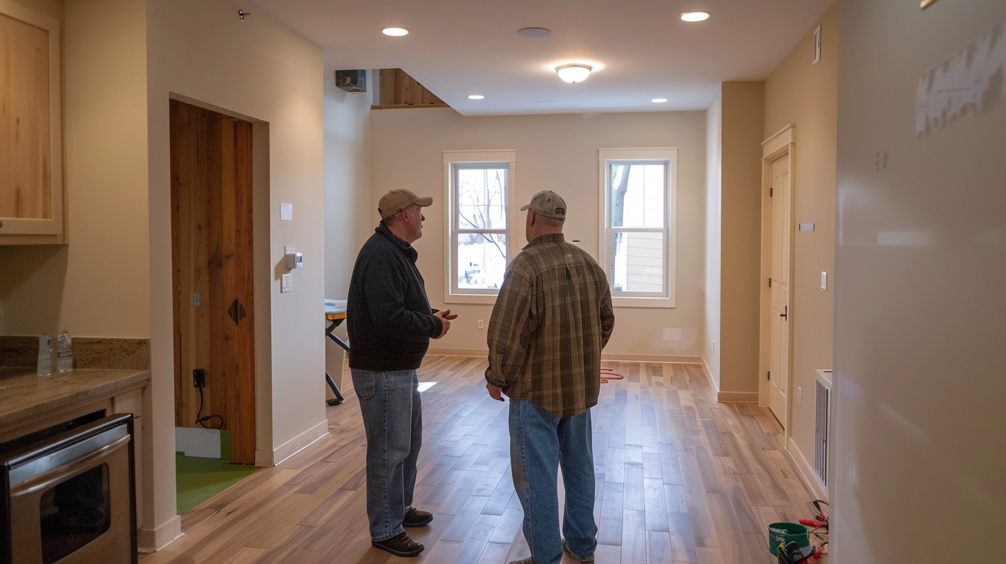 Huurder en verhuurder zijn in overleg over de renovaties aan de huurwoning. Huurder en verhuurder zijn in overleg over de renovaties aan de huurwoning.