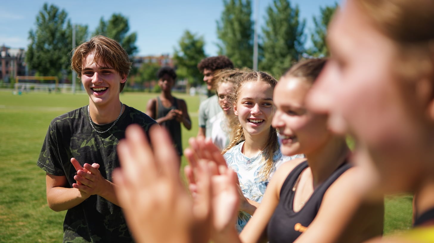 Studenten doen mee aan sportactiviteiten