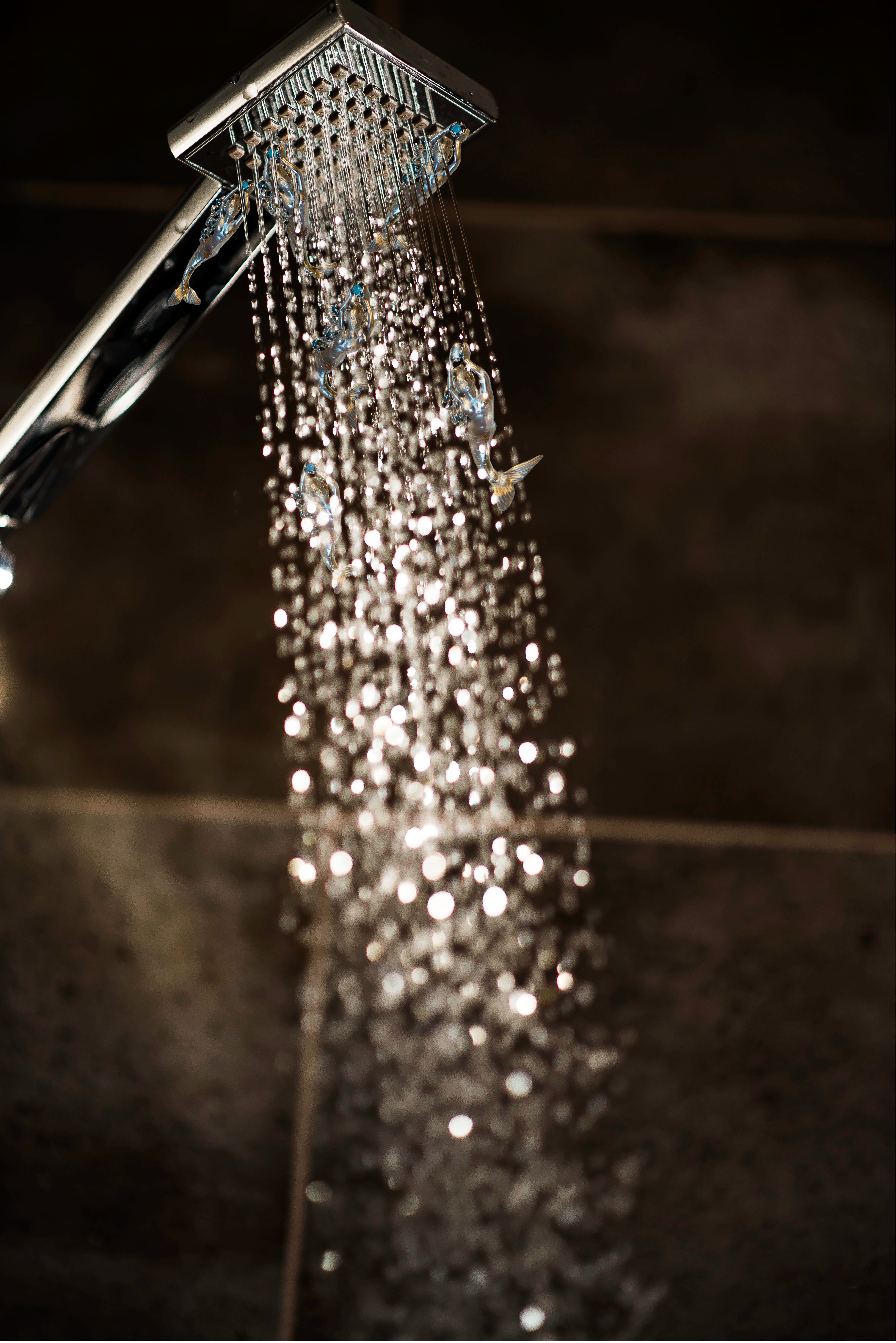Waterbesparende douchekop Waterbesparende douchekop waar water uit komt